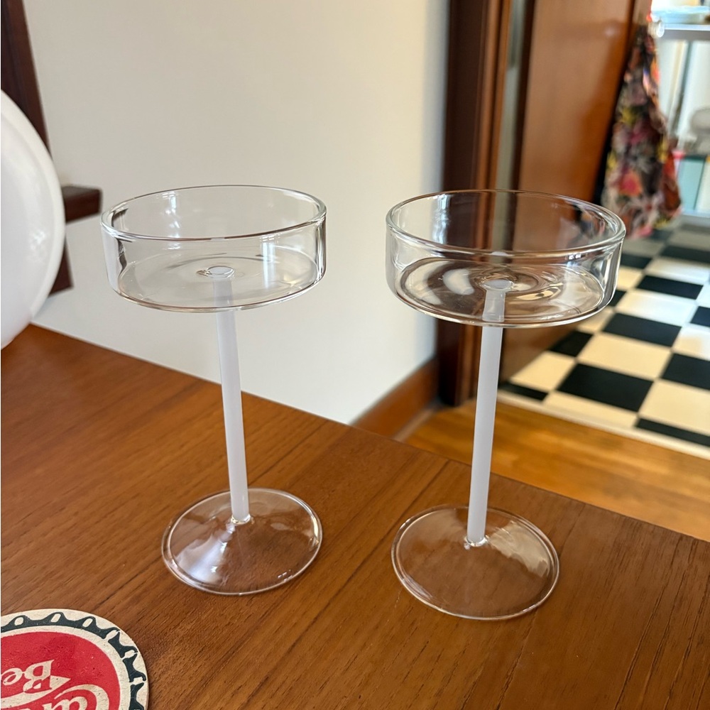 Set of 2 IKEA VARMBLIXT Champagne Coupes